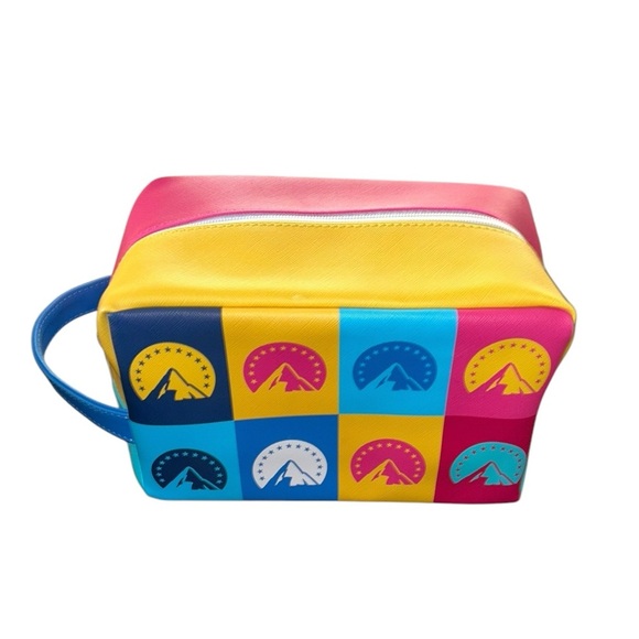 Retro Paramount Pictures Multi-Color Zippered Bag - Makeup or Travel Pouch NWOT - Picture 2 of 9